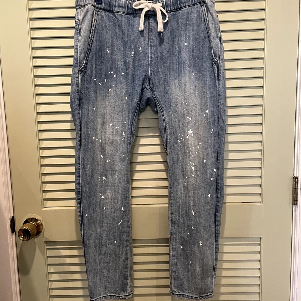 Oneteaspoon Womens Shabbies Splatter Drawstring Jeans Sz Med
